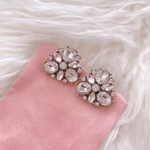 New! Vintage Style Clear Crystal Gold Earrings!